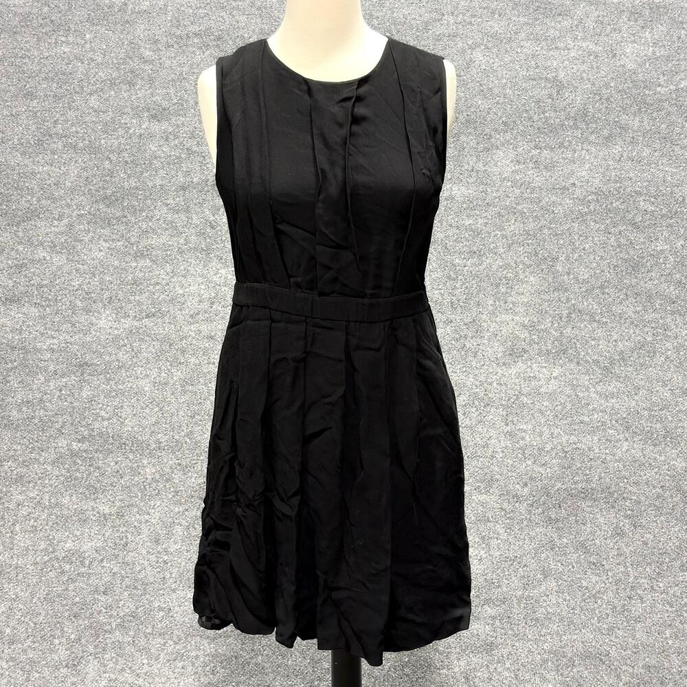 Kate Spade New York Dress Womens 2 Black Sleeveless Pleated Fit & Flare Party